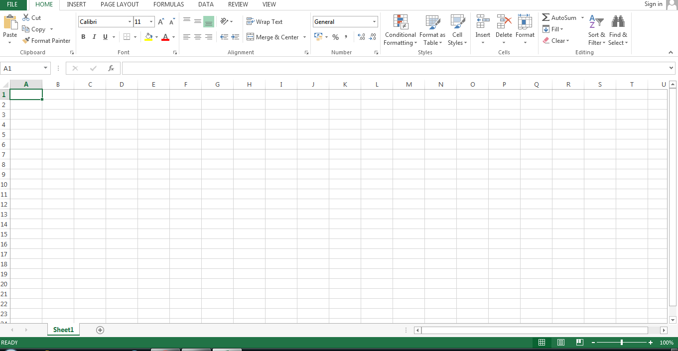 an excel spreadsheet